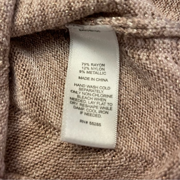 Express Gold Shimmery Sleek Long Sleeved Mini Dress.  Size S - Picture 8 of 8